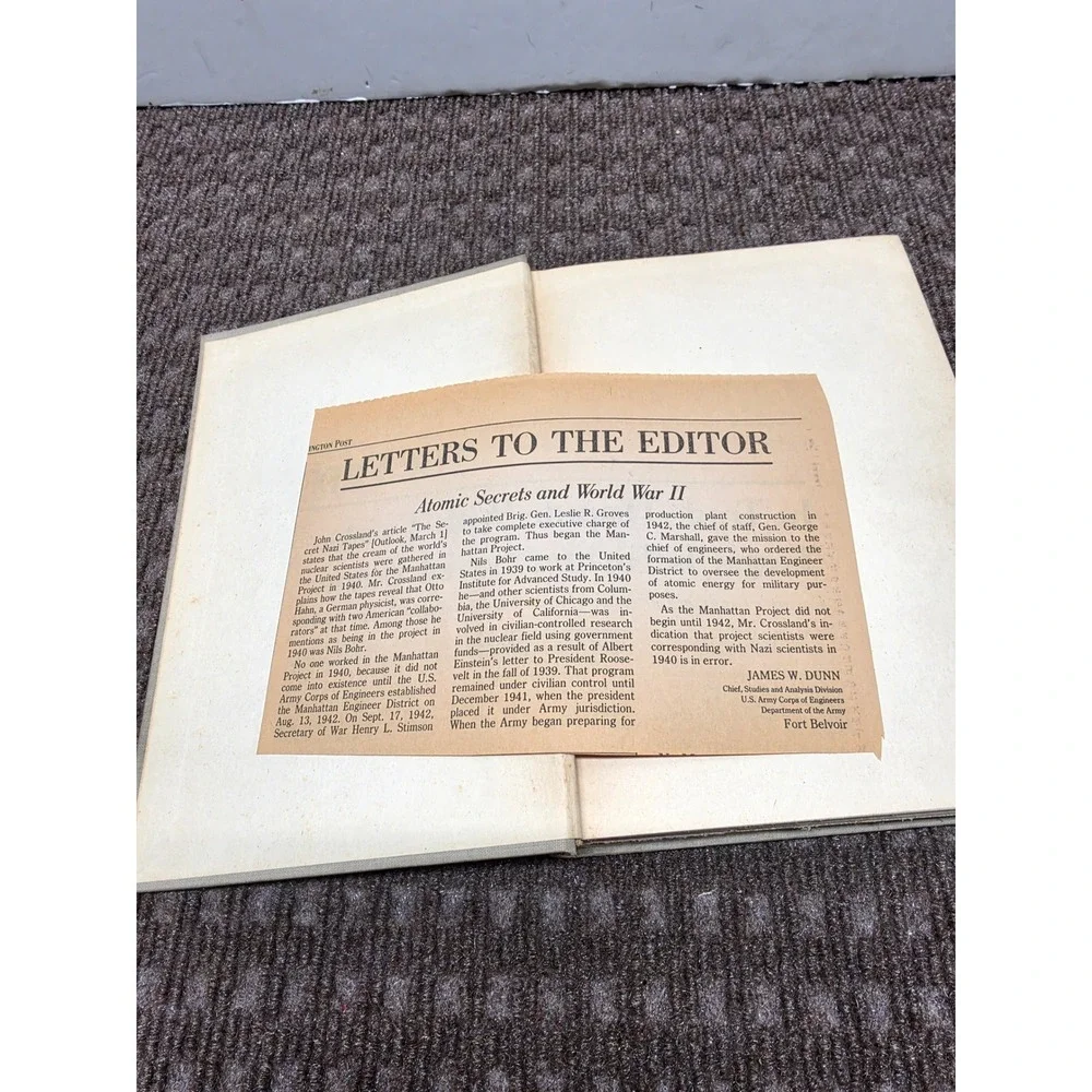 Atomic Energy for Military Purposes Smyth Report 1945 Hardcover Princeton Press